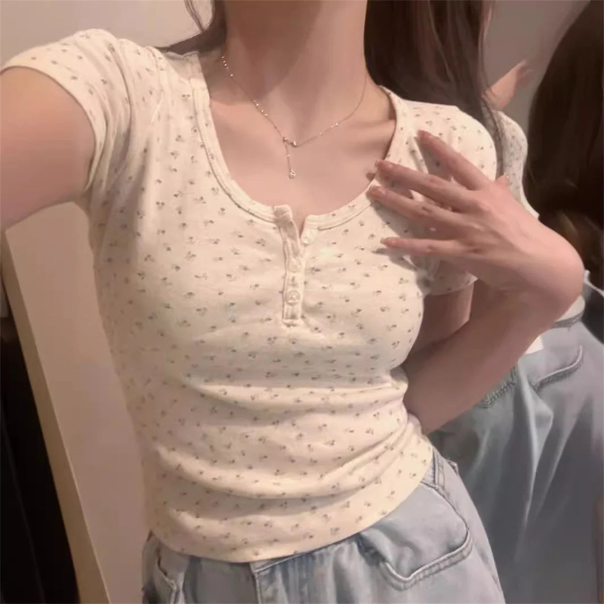Y2K Floral Lace Slim